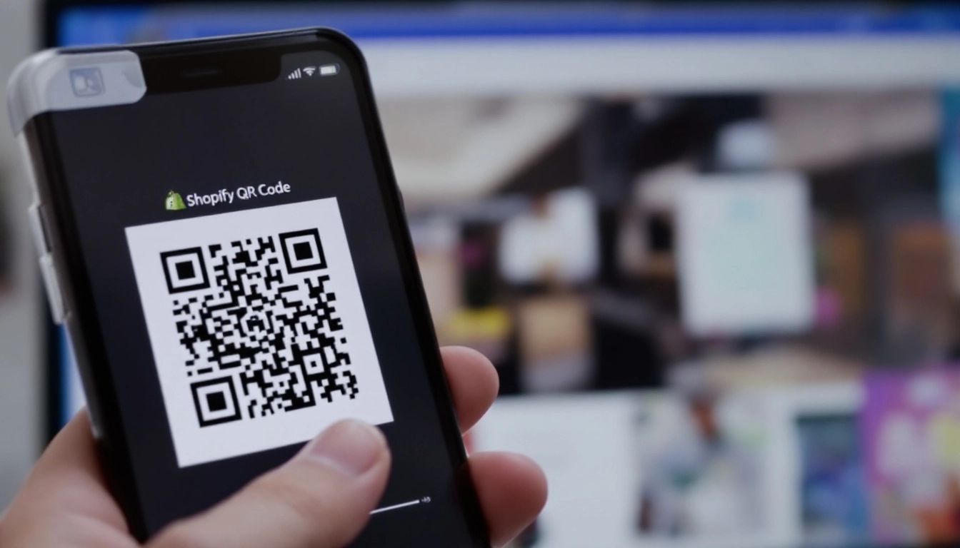 An image of a QR code displayed on a smartphone screen.