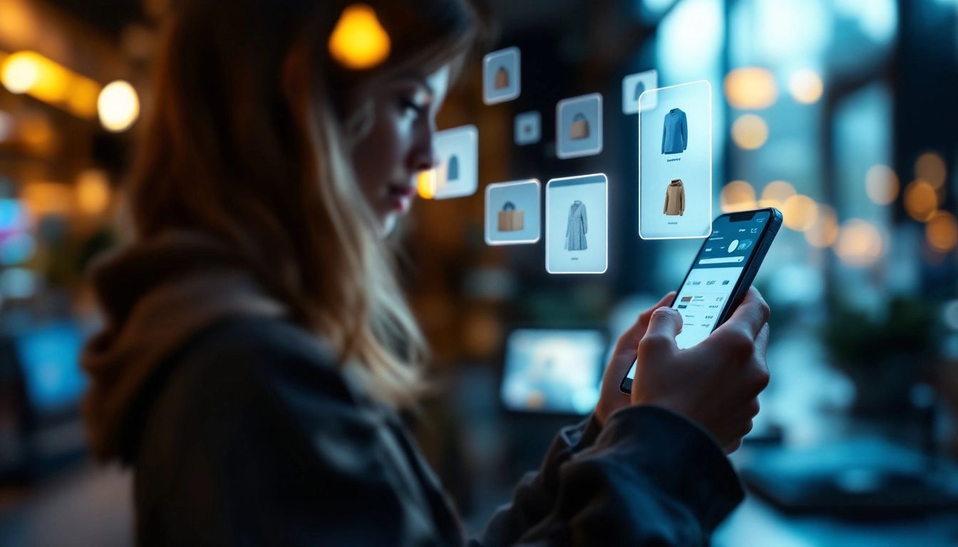 Image of hands holding a phone showing a website design.