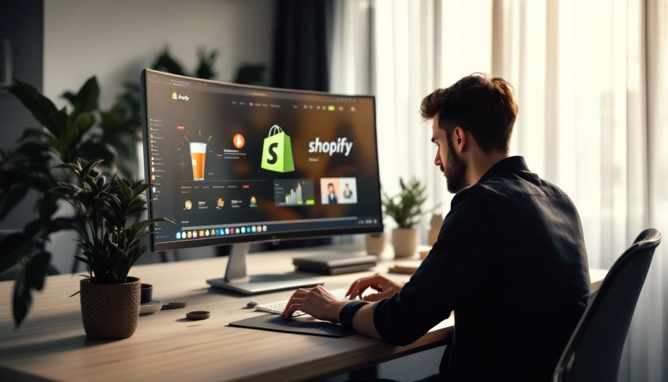 An image of a person working on a laptop with a phone next to it