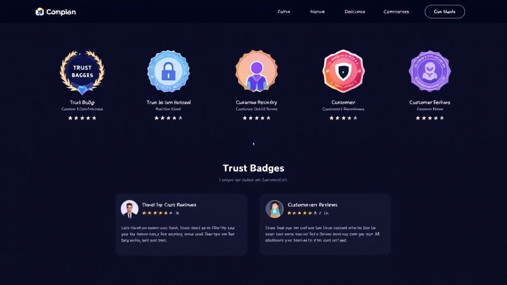 Trust badges can reassure customers and boost conversions.