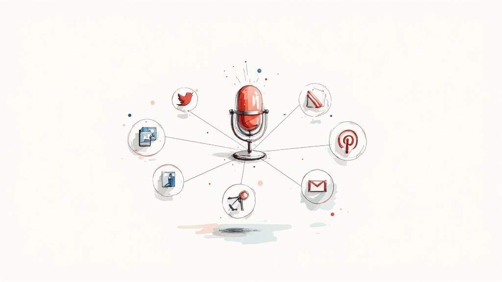 Estrategia de marketing en redes sociales para podcasts